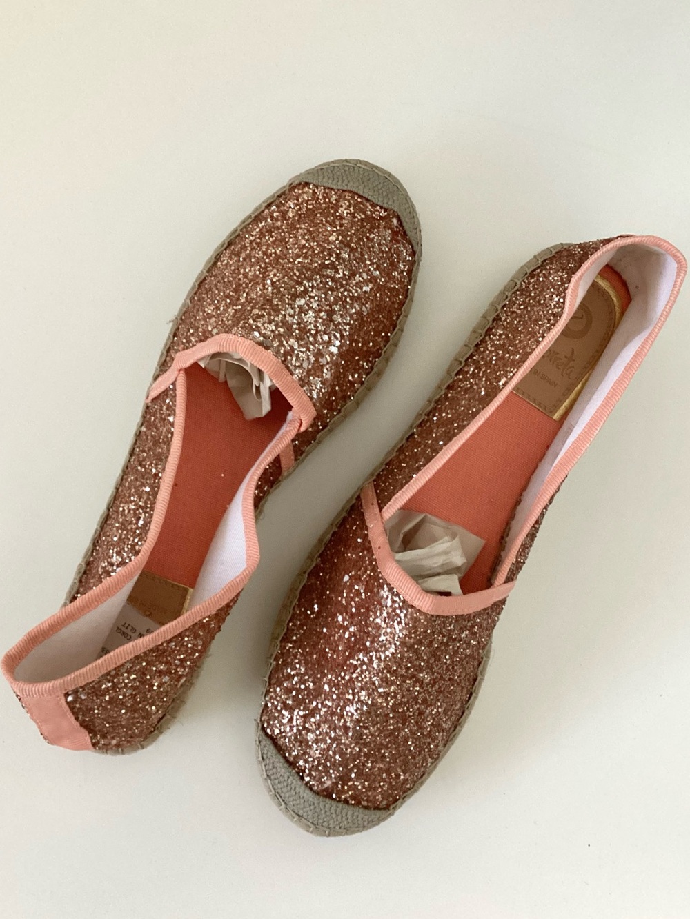 \Vidorreta\ NWT Glitter Matte Rose Gold Pitiusa